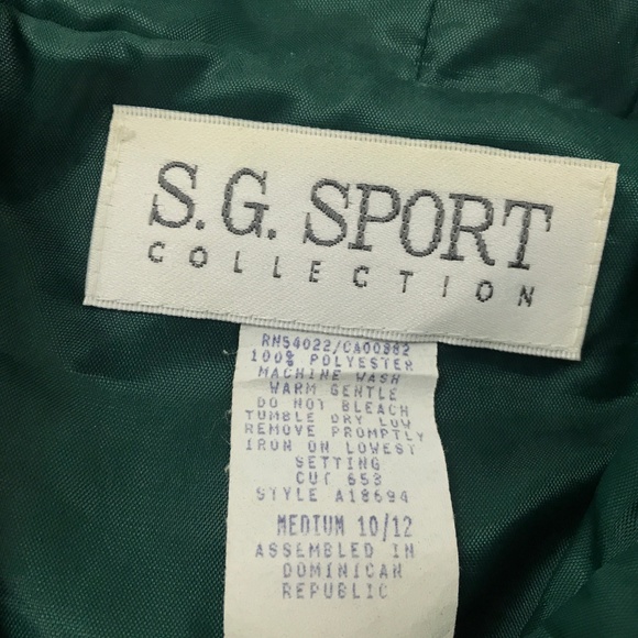 VINTAGE SG Sport Womens Track Jacket Hooded Full - Picture 4 of 6